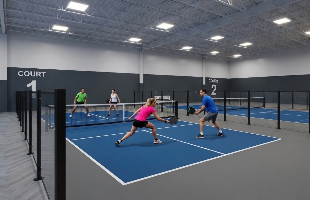Indoor pickleball court